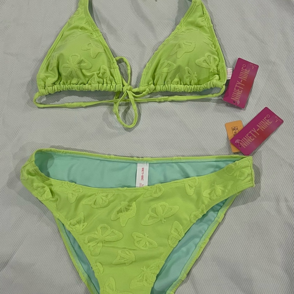 Ninety Lime Green Bikini Set